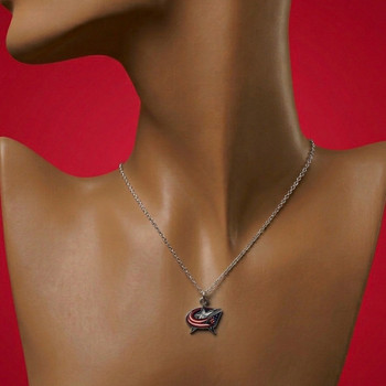 Columbus Blue Jackets Logo Necklace