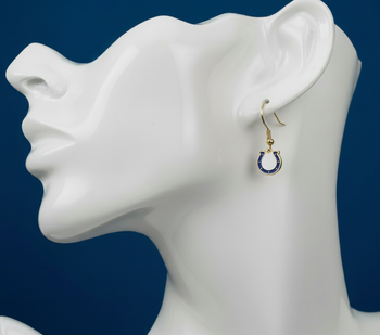 Indianapolis Colts Logo Earrings - White/Silver