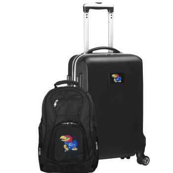 Kansas Jayhawks Deluxe 2-Piece Backpack and Carry-on Set