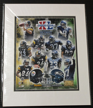 Super Bowl XL Steelers vs. Seahawks 8" x 10" Double Matted Photo