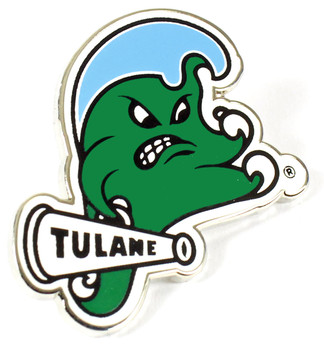 Tulane Green Wave Logo Pin