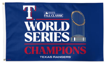 Texas Rangers 2023 World Series Champions Locker Room 3' x 5' One-Sided Deluxe Flag