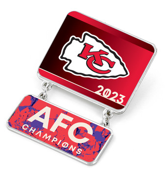 Kansas City Chiefs 2023 AFC Champions Dangler Pin - Two Piece Pin