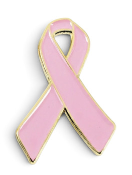 Pink Ribbon Awareness Pin - Breast Cancer Pin - 1.25"