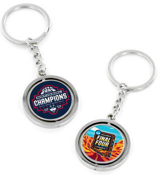 UConn 2024 Men's Final Four Champs Double Sided Spinning Key Chain