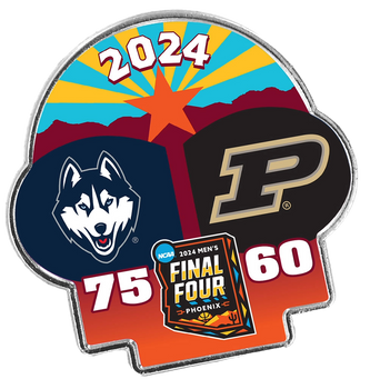 UConn 2024 Men's Final Four Champs Pin w/ Score