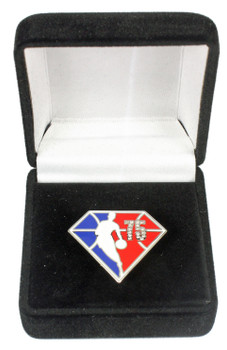NBA 75th Anniversary Rhinestone Logo Pin - Jewelry Box
