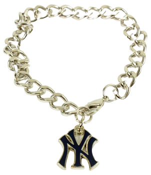 New York Yankees Logo Bracelet - 7.25" Chain New York Yankees Logo Bracelet - 7.25" Chain