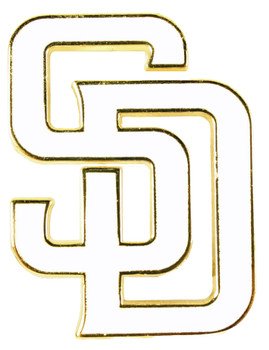 San Diego Padres Cut Out Logo Pin - White