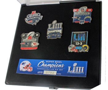 New England Patriots Super Bowl LIII (53) Champs Pin Set - Limited