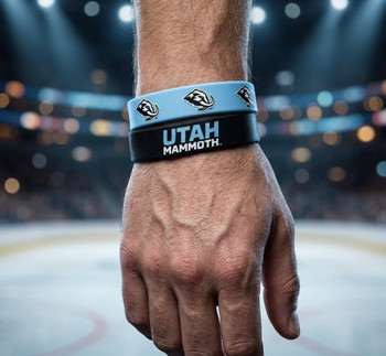 Utah Mammoth Wide Wristbands (2-Pack)