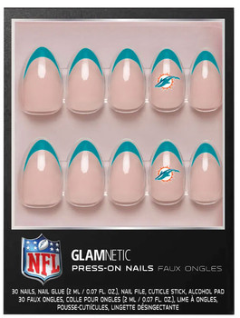 Miami Dolphins Fingernails by Glamnetic