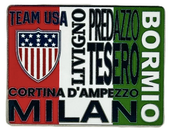 Milan Cortina Olympics Team USA Italian Flag Pin
