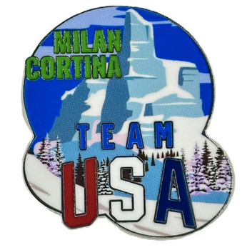 2026 Olympics Milan Cortina Snow Mountains Pin