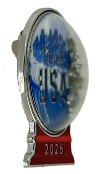 Milan Cortina Olympics 3D Snow Globe Pin