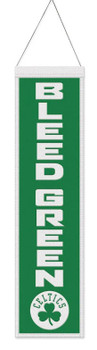 Boston Celtics Bleed Green Wool Banner - 32" x 8"