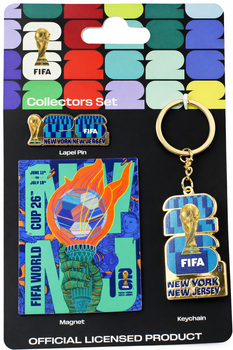 2026 FIFA World Cup NY/NJ Host City 3-Piece Set - Pin / Key Chain / Magnet
