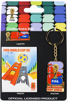2026 FIFA World Cup SF Bay Area Host City 3-Piece Set - Pin / Key Chain / Magnet