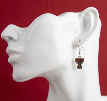 Texas Tech Glitter Earrings