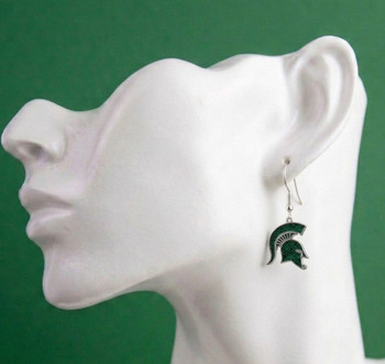 Michigan State Glitter Earrings