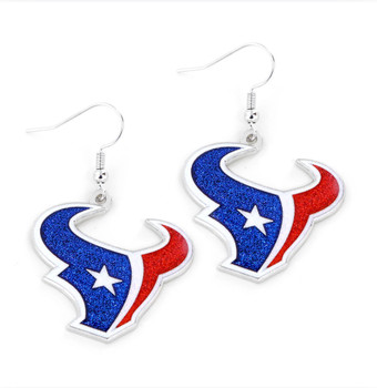 Houston Texans Glitter Earrings