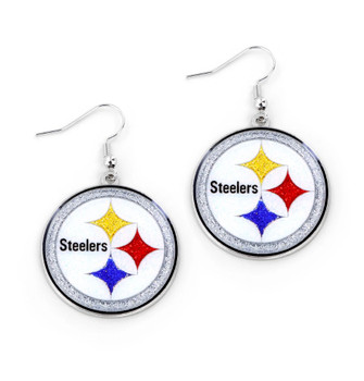 Pittsburgh Steelers Glitter Earrings