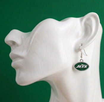 New York Jets Glitter Earrings