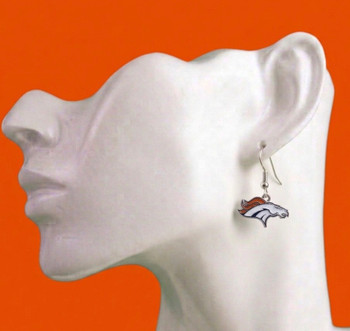 Denver Broncos Glitter Earrings