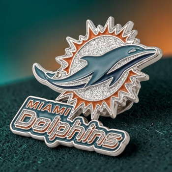 Miami Dolphins Glitter Pin