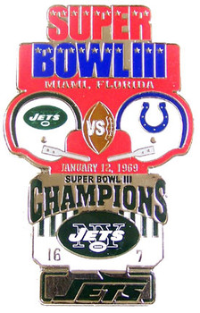 Super Bowl III (3) Oversized Commemorative Pin