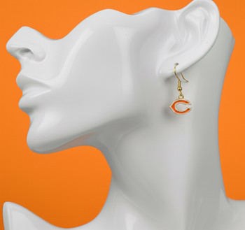 Chicago Bears Logo Earrings - Gold