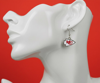 Kansas City Chiefs Earrings - Silver Kansas City Chiefs Earrings - Silver
