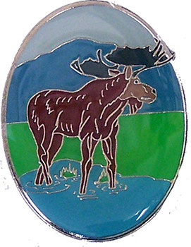 Moose 1.5" Brass Magnet