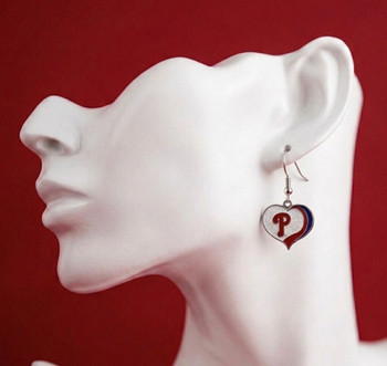 Philadelphia Phillies Glitter Heart Earrings