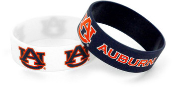 Auburn Wide Wristbands (2 Pack)