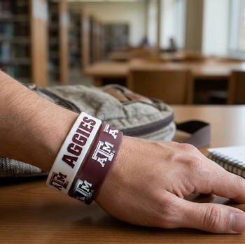 Texas A&M Wide Wristbands (2 Pack)
