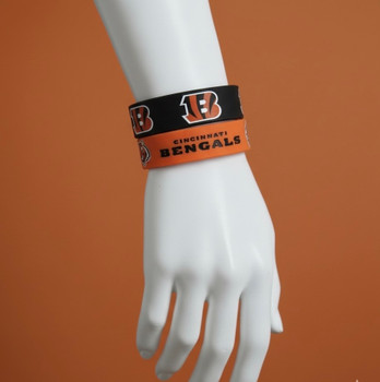 Cincinnati Bengals Wide Wristbands (2 Pack)