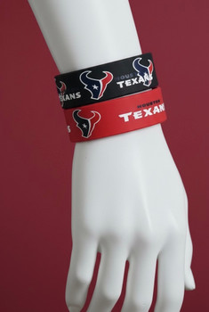 Houston Texans Wide Wristbands (2 Pack)