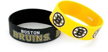 Boston Bruins Wide Wristbands (2 Pack)