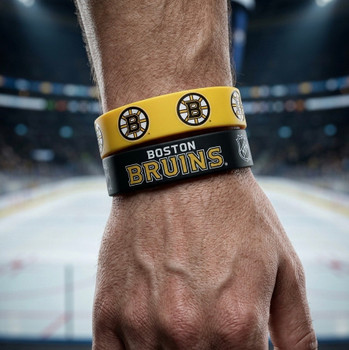 Boston Bruins Wide Wristbands (2 Pack)