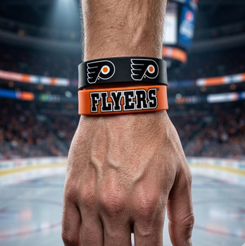 Philadelphia Flyers Wide Wristbands (2 Pack)