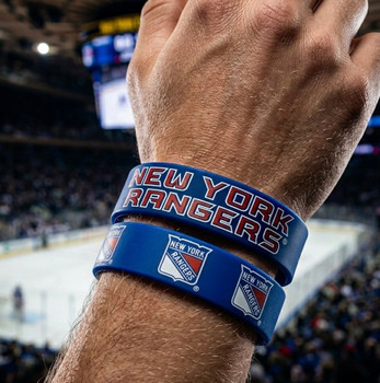 New York Rangers Wide Wristbands (2 Pack)