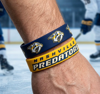 Nashville Predators Wide Wristbands (2 Pack)