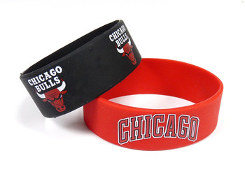 Chicago Bulls Wide Wristbands (2 Pack)