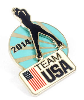 Team USA 2014 Figure Skating Double Pin (Pin on Pin)