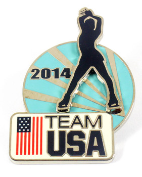 Team USA 2014 Figure Skating Double Pin (Pin on Pin)