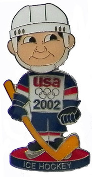 2002 USA Hockey Team Bobble Head Pin