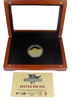 2013 Boston Red Sox Gold Coin In Wooden Display Case - Limited 2,013