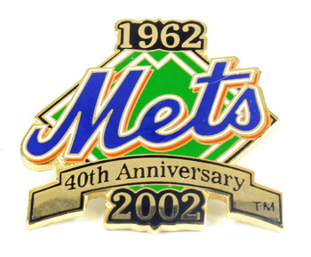 New York Mets 40th Anniversary Pin 1962 - 2002