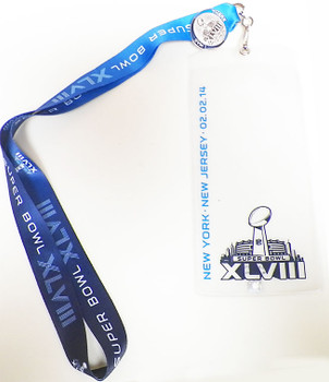 Super Bowl XLVIII (48) Lanyard w/ Ticket Holder & I Was There Pin